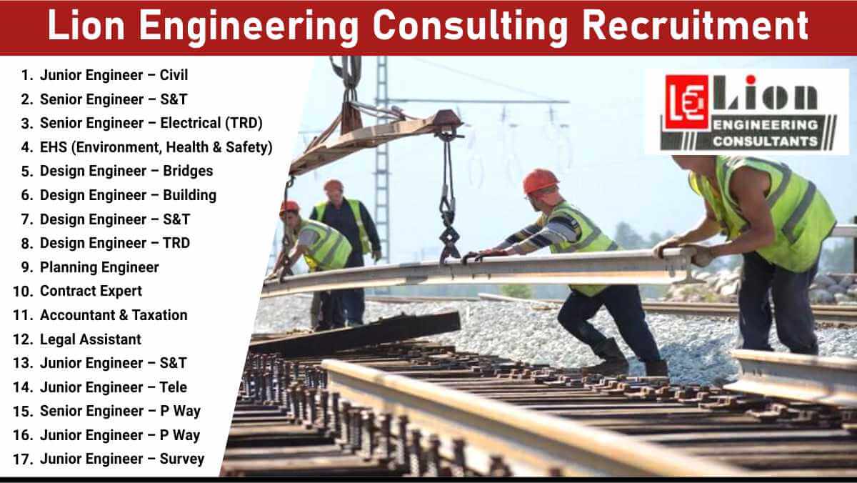 Lion Engineering Consulting Recruitment September 2025 | For Junior & Senior Engineers, Surveyors, EHS