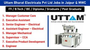 Uttam Bharat Electricals Pvt Ltd Jobs in Jaipur & MWC | Power & Distribution Transformers Careers
