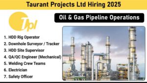 Taurant Projects Ltd Hiring 2025 | HDD, Mechanical & Safety Roles Across India