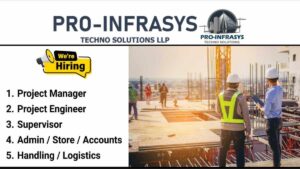 Pro-Infrasys Techno Solutions LLP Hiring 2025 | Supervisor Site Engineer Jobs